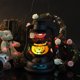 thumbnail image 3 of Lámpara colorida de la luz de la noche del sonido de la linterna LED del flash de la decoración de Halloween con la manija, 3 of 8