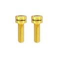 thumbnail image 1 of Toystoory Tornillos de vástago de aleación de titanio profesional, 2 piezas, tornillos de manivela de dirección de bicicleta, pinza de freno Ciclismo Oro, 1 of 6
