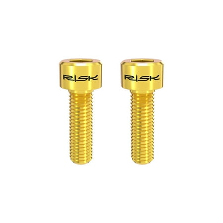 

cusimax 2 Pieces RISK Professional Titanium Alloy Stem Screws Bolts Wear-resistant Threaded Exquisite Crank Bolts Disc Brake Caliper