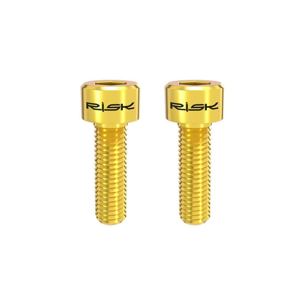 Greeniant Tornillos de vástago de aleación de titanio profesional, 2 piezas, tornillos de manivela de dirección de bicicleta, pinza de freno de disco de Ciclismo Oro Greeniant OD026055-03