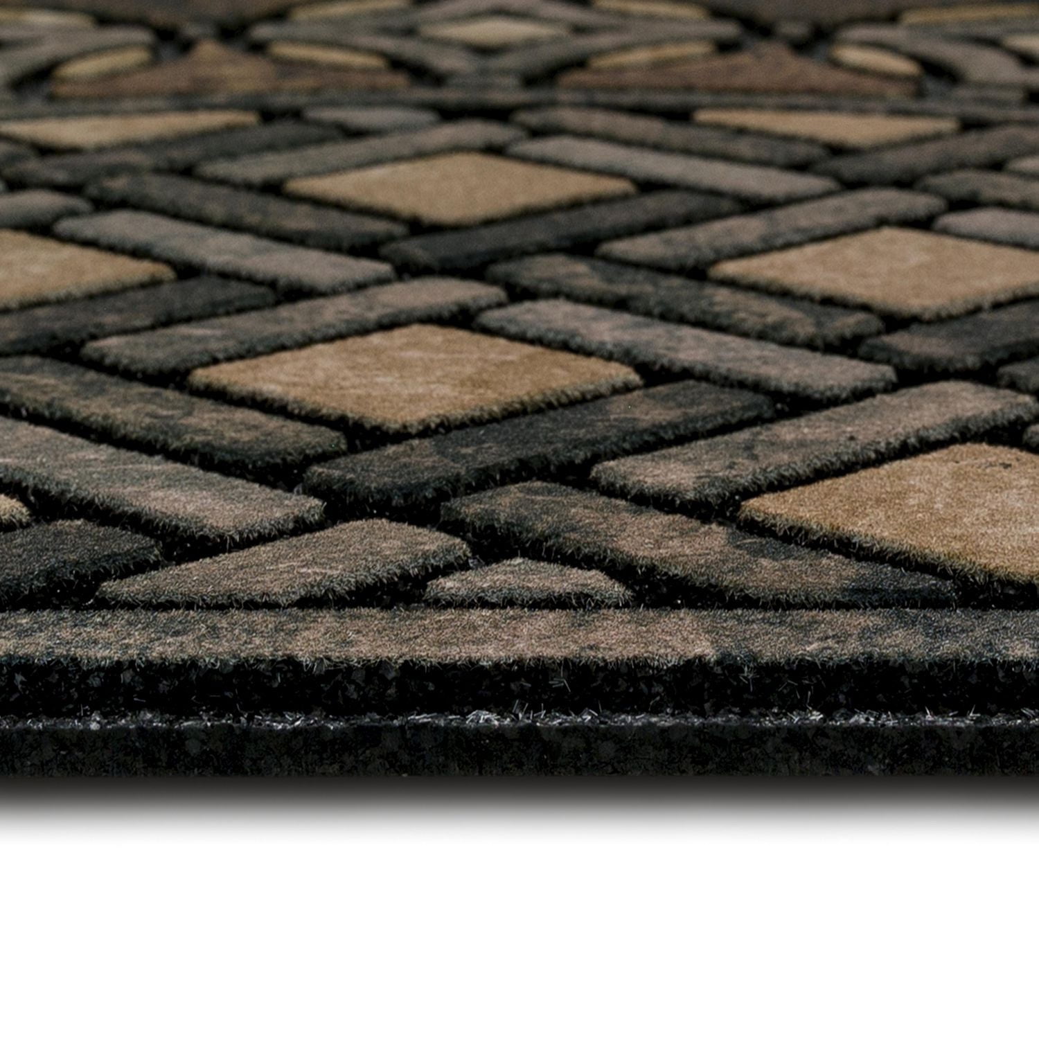 Mohawk Home - Tapis d’entrée brun de 58,4 cm × 88,9 cm (1 pi 11 po × 2 pi 11 po) Deco Tile Slice