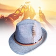thumbnail image 6 of Segolike Fedora Hat for Men Derby Bowler Hat Decorative Winter Bucket Hat Fancy Dress Curled Brim Cap Jazz Hat for Beach German Travel Light Gray, 6 of 8