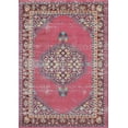 thumbnail image 2 of Faded Oriental Distressed Modern Vintage Design Persian Area Rug Cherry/Navy Blue/Yellow/Gary, 2 of 5