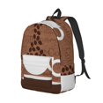 thumbnail image 2 of Balery Coffee Cafe Cup Vintage Canvas Backpack for Men and Women - Large Capacity, Durable Travel Laptop Bag for School, Work, Hiking, and Outdoor Activities, 2 of 7