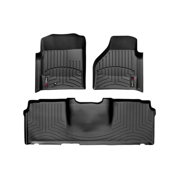 WeatherTech Custom Fit FloorLiners compatible with Dodge Ram Truck 1500, Ram Truck 2500/3500 - 1st & 2nd Row, Black