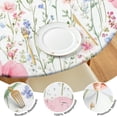 thumbnail image 4 of Pioneer Flower Floral Print Pattern Round Fitted Tablecloth with Elastic Edge,Dining Table Cover Waterproof,Outdoor Round Tablecloth for Camping,Dining,Indoor and Outdoor, 4 of 7