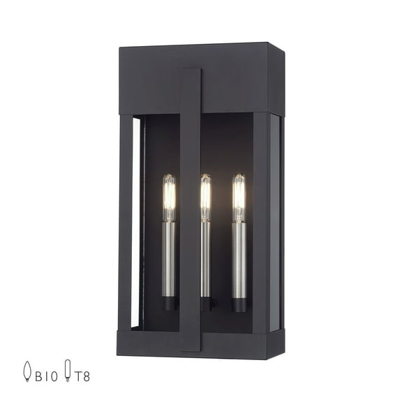Livex Lighting - Berksford - 3 Light Large Outdoor Wall Lantern-17 Inches Tall