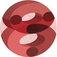 thumbnail image 1 of Ahgly Company Machine Washable Indoor Round Transitional Red Area Rugs, 4' Round, 1 of 7