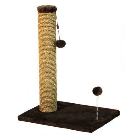 Cat Craft 20  Sea Grass Scratching Post (Dark Chocolate Fur 12x16 Base)