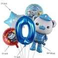 thumbnail image 4 of 5 piezas de globos de aluminio con temática de Octonauts para decoraciones de fiesta de cumpleaños de niños y niñas, globos con números de 30 pulgadas, suministros de decoración para baby shower, 4 of 5