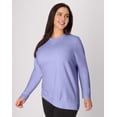 thumbnail image 3 of Hanes Just My Size EcoSmart Women's Fleece Sweatshirt, V-Notch (Plus ) Peri Blue 5X, 3 of 5