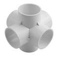 Leke 50mm PVC Pipe Fittings 6 Way Elbow Water Joint Connectors Adapters