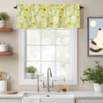 thumbnail image 2 of Spring Daisy Valance Curtain for Windows Watercolor White Yellow Flowers Fields Green Rod Pocket Curtain Valances Short Window Treatments Panels for Kitchen Bathroom Laundry Basement 60 x 14 Inch, 2 of 9