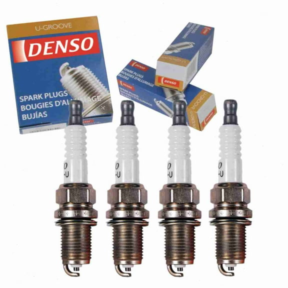 4 pc DENSO 3145 Standard U-Groove Spark Plugs for 09482-00427 09482-00429 0K2AA-18-110 101 000 016 AA 18814-08061 18814-11062 19302724 22401-20J06 27400-18110 3300 3862 4671 057 5269 897
