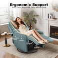 thumbnail image 4 of Recliner Chair 360 Swivel Rocker Recliner Chairs for Adults, Small Recliners for Small Spaces, Upholstered Nursery Chairs with Side Pockets, Glider Rocking Chair for Living Room, Nursery Room, 4 of 14