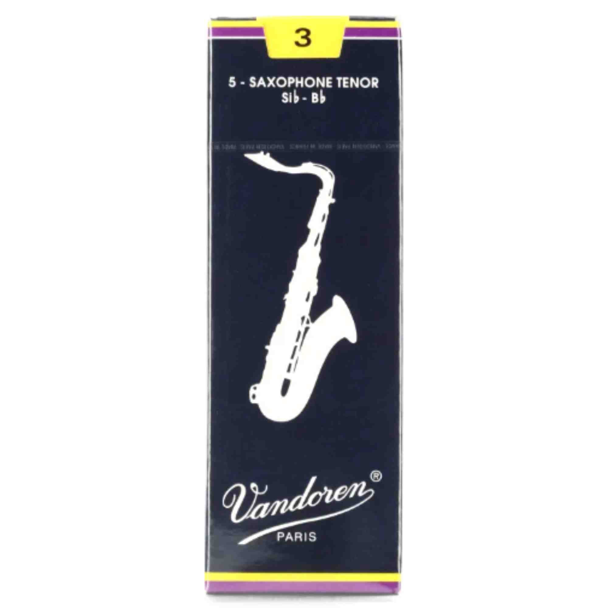 Vandoren Tenor Sax Traditional Reeds Strength #3; Box of 5