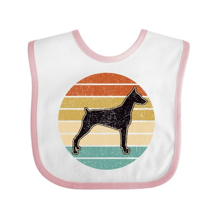 

Inktastic Doberman Dog Retro Sunset Gift Baby Boy or Baby Girl Bib