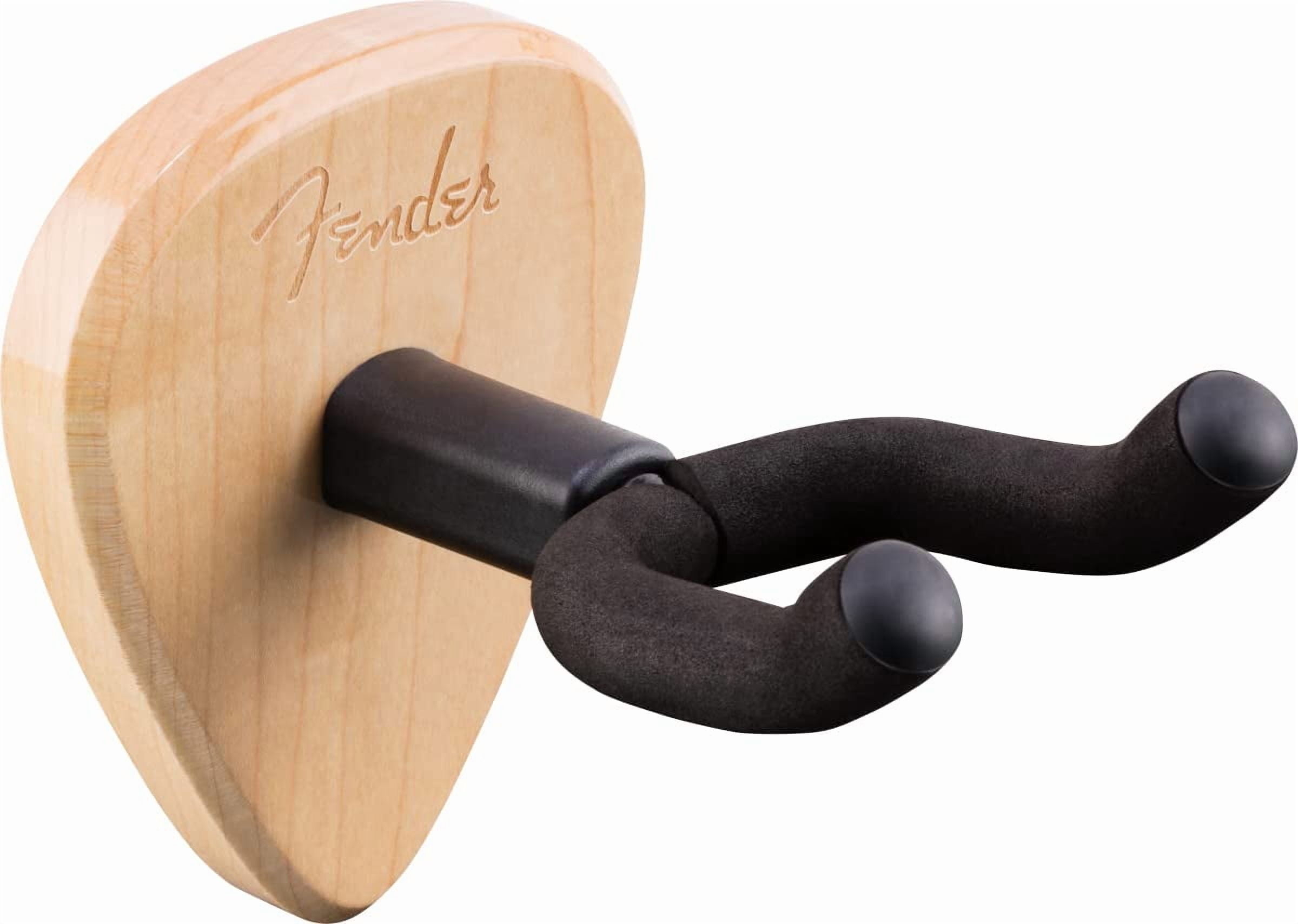 Fender 351 Guitar Wall Hanger - Maple 1 Pack Bundle FCT-2 Pro Color Clip-On Tuner