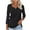 Black, variant on RYRJJ Women's 3/4 Length Sleeve Tops Square V Notched Neck Tee Shirts Dressy Casual Summer Tunic Blouses(Black,L)