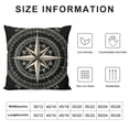 thumbnail image 5 of YINGXI  Compass Rose Farmhouse Pillow Cover Home Decor Throw Pillow Case Cushion Cover for Sofa Couch 20x20in, 5 of 5