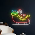 thumbnail image 2 of Handmadetneonsign Santa Claus Sleigh Neon Sign, Christmas Sleigh Led Sign, Merry Christmas Sleigh, 2 of 5