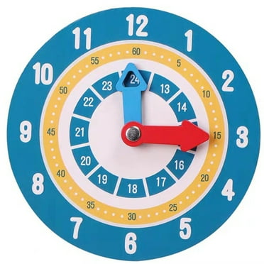 6inch Montessori Clock Double Side Board w/ Moveable Hand Primary Toddler Toy