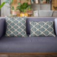 thumbnail image 2 of Plutus Brands Blue Zig Zag Cut Diamond Luxury Throw Pillow-Size:24" x 24", 2 of 3