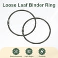 thumbnail image 3 of Uxcell 9Pcs Loose Leaf Binder Rings, 3.9 Inch Metal Open Card Rings Heavy Duty Book Rings for Key Index Card Rings Paper Rings Office, Black, 3 of 7