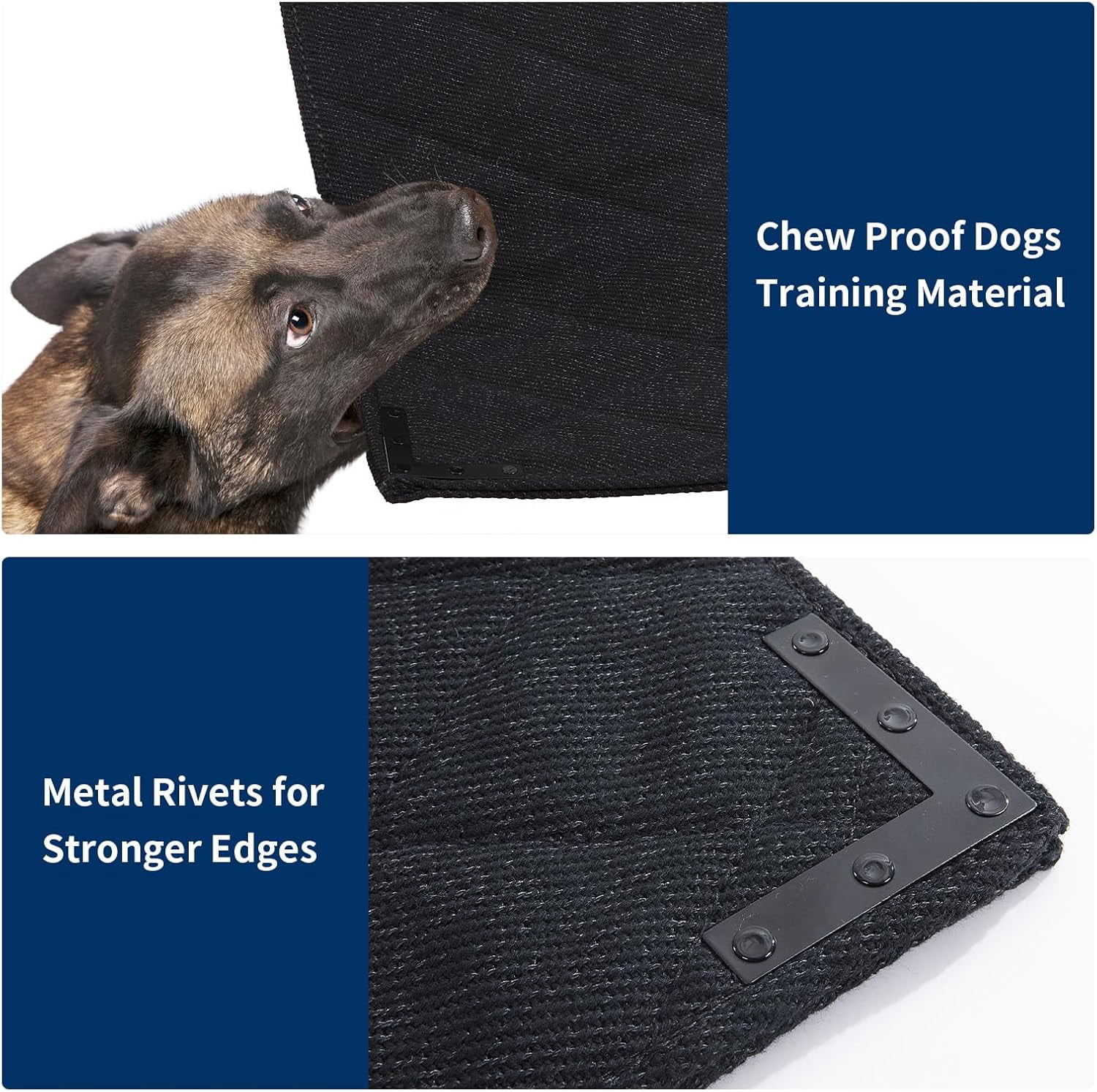 Durable Chew Proof Dog Bed with Metal Rivet Corner for Large Dogs, Stable Kennel Pad Mat for Teething Puppy, Durable Indoor Outdoor Crate Pad for Medium Dog Crates, 41"x28"