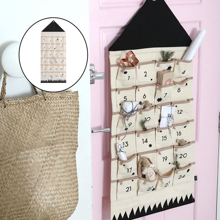 Advent calendar to fill large slopes with for hanging decoration 24 pockets  - walmart.com