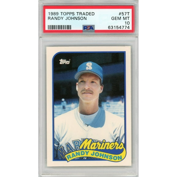 Graded 1989 Topps Traded Randy Johnson #57T Rookie RC Baseball Card PSA 10 Gem Mint