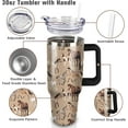 thumbnail image 2 of 30oz Insulated Stainless Steel Tumbler with Handle and Straw - Horse Design Travel Mug, Coffee Cup & Water Bottle - Perfect Gift for Women, Girls and Horse Lovers, 2 of 6