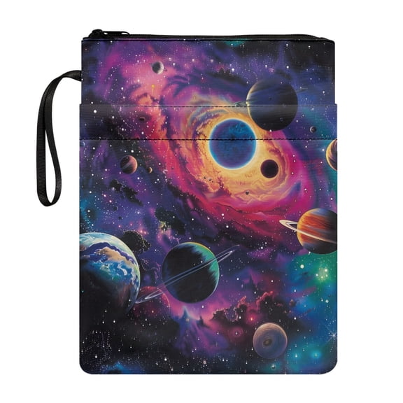 HELLHERO Book Lovers Gift Book Protector with Lightweight Waterproof Polyester Fabric Easy Carry Book Case Zipper for Books Lovers Stationery, Accessories Teachers 8.66 x 11.42 1 pc