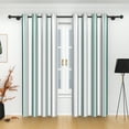 thumbnail image 2 of Lfeey Blackout Curtains 72 inches Long, Striped Printed Curtains for Bedroom, Insulated Lined, 42x72 inch, Loden Green, 2 Panels, 2 of 6