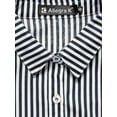thumbnail image 3 of DARING DIVA Women's Button Down Long Sleeve Vertical Stripes Shirt S Dark Blue, 3 of 6