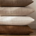 thumbnail image 3 of SUSIELADY Set of 2 Decorative Linen Check Throw Pillow Covers, 20×20 Inch, Neutral Farmhouse Vintage Boho Cushion Covers for Sofa, Chair, Bedroom, Living Room, White, 3 of 7