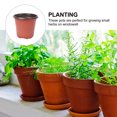 thumbnail image 3 of MasteelfCA 10PCS Plastic Plant Flower Pots Nursery Seedlings Pot Lightweight Two-tone Universal Flower Plant Container Starting Pots, 3 of 7