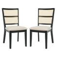 thumbnail image 3 of SAFAVIEH Toril Dining Chair, Black/White/Natural, Set of 2 (19.7 in. W x 23 in. D x 36.6 in. H), 3 of 5