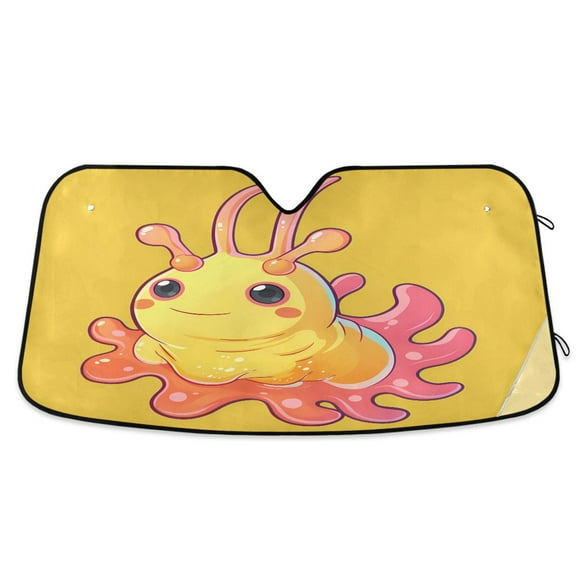 Cute Sea Slug Car Windshield Sun Shade Foldable Car Front Window Visor Heat and UV Protection 53x23.5
