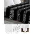 thumbnail image 6 of Black White Geometric Twim XL Size Flat Sheet, Wrinkleproof & Fadeproof Cooling Flat Bed Sheet Only, Modern Striped Plaid Abstract Art Breathable Soft Bedding Top Sheets 66 x 102 Inches, 6 of 8