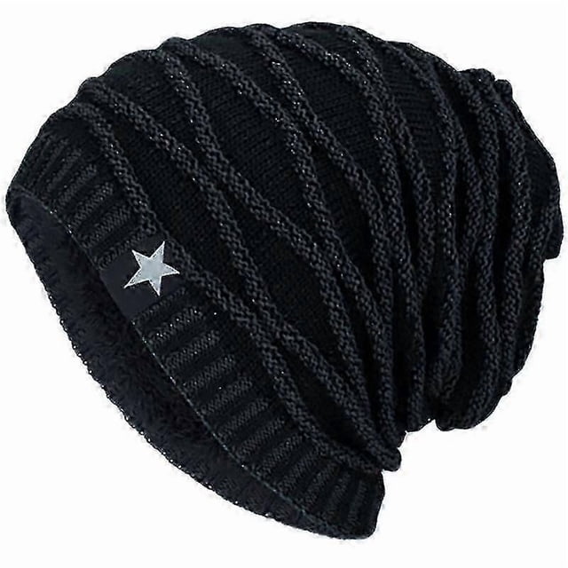 Unisex Star Print Knit Woolen Winter Slouch Beanie Outdoor Hat Cap