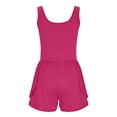 thumbnail image 6 of lcziwo Womens Athletic Romper Workout Running Onesie Shorts Jumpsuits Gym Yoga Tennis Skort Rompers Beach Vacation Outfits Gifts for Mom Hot Pink XXL, 6 of 9