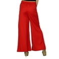 thumbnail image 7 of Bimba Women Straight Palazzo Pants Red Casual Rayon Made Bottoms, 7 of 7