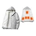 thumbnail image 2 of RongHuan Heated Hoodie for Men Casual Long Sleeve Sweatshirts Regular Fit Winter Warm Jacket Outdoor Soild Color Hoodies, 2 of 9
