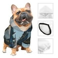 thumbnail image 3 of Honeii Wild Blue Cool Dragon Print Small Dog Hoodies Pet Hooded Sweatshirts Fall Winter Puppy Cat Sweaters Warm Clothes for Small Dogs Outfits Costume-Small, 3 of 7