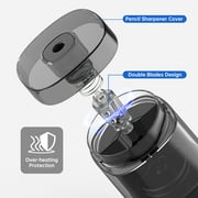 Deli Electric & Battery Pencil Sharpener, Automatic with Adjustable Thickness, Black