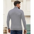thumbnail image 4 of Youclos Men's Pullover Sweater Long Sleeve Knitted Turtleneck Sweaters Slim Fit, 4 of 8