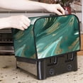 thumbnail image 6 of KLL Green And Gold Marble Print 2 Slice Toaster Dust Covers Kitchen Small Appliance Cover with 2 Pockets,Can hold Jam Spreader Knife & Toaster Tongs (11.4 x 7.9 x 7.5), 6 of 6