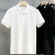 thumbnail image 4 of Gibobby Playera Polo Polos de golf de manga larga para hombre de un cuarto, estilo casual ajustado cuello en V, diseño básico(Blanco,G), 4 of 5