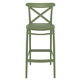 thumbnail image 4 of Compamia Cross Contemporary Resin Indoor Outdoor Bar Stool - Set of 1, Olive Green, 4 of 7